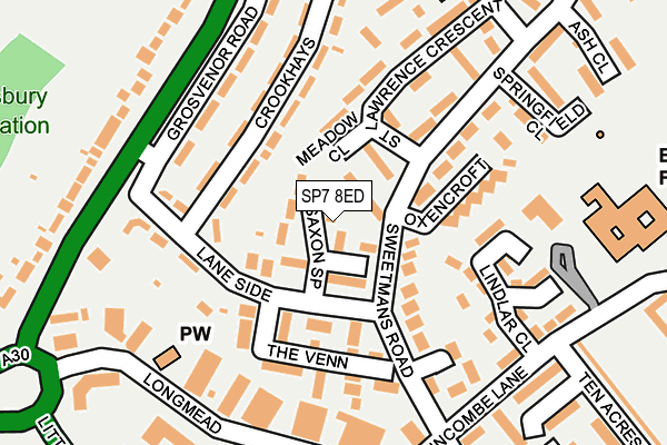 SP7 8ED map - OS OpenMap – Local (Ordnance Survey)