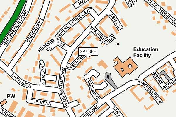 SP7 8EE map - OS OpenMap – Local (Ordnance Survey)