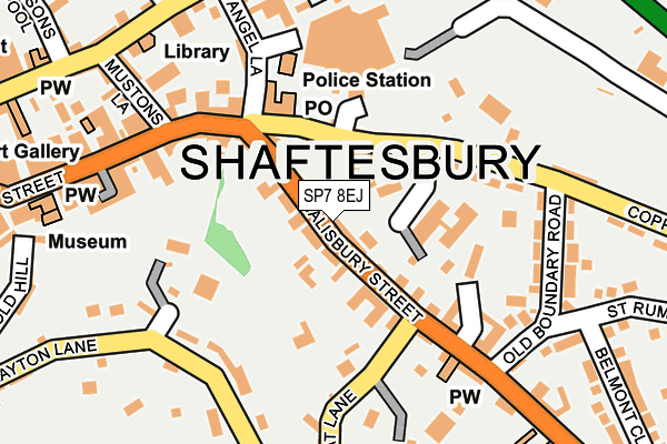 Map of CR SHAFTESBURY LTD at local scale