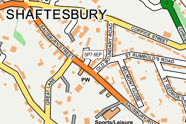 SP7 8EP map - OS OpenMap – Local (Ordnance Survey)