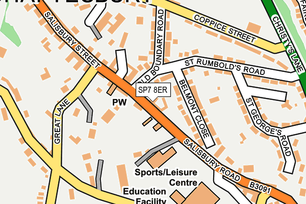 SP7 8ER map - OS OpenMap – Local (Ordnance Survey)