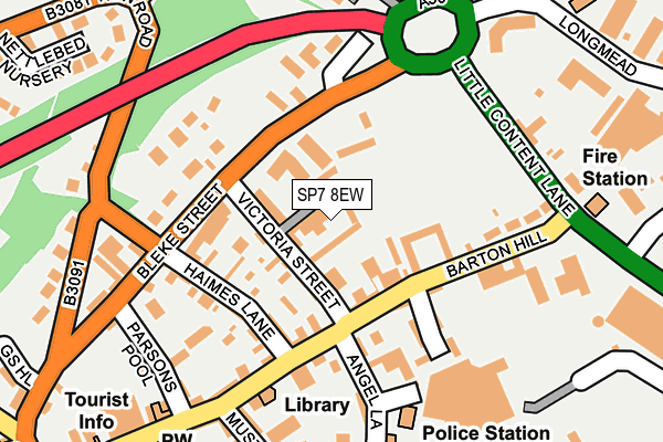 SP7 8EW map - OS OpenMap – Local (Ordnance Survey)