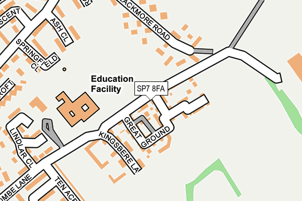 SP7 8FA map - OS OpenMap – Local (Ordnance Survey)