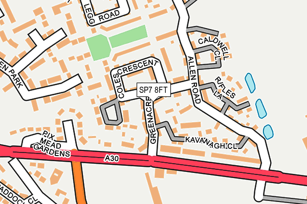 SP7 8FT map - OS OpenMap – Local (Ordnance Survey)