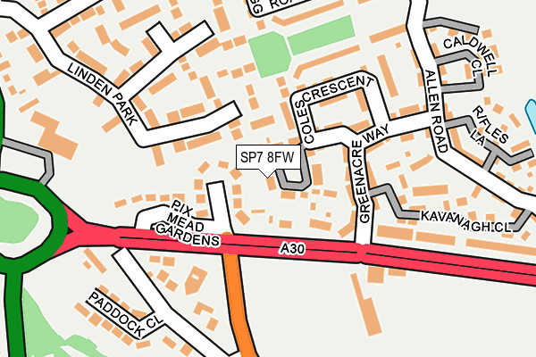 SP7 8FW map - OS OpenMap – Local (Ordnance Survey)