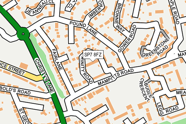 SP7 8FZ map - OS OpenMap – Local (Ordnance Survey)