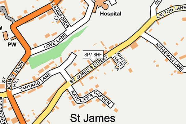 SP7 8HF map - OS OpenMap – Local (Ordnance Survey)