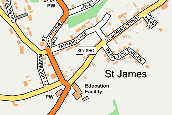 SP7 8HQ map - OS OpenMap – Local (Ordnance Survey)