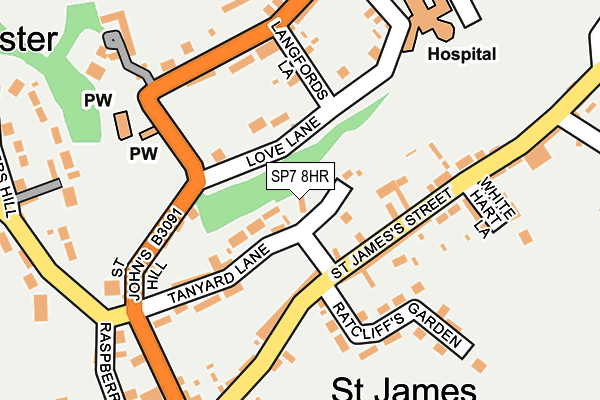 SP7 8HR map - OS OpenMap – Local (Ordnance Survey)