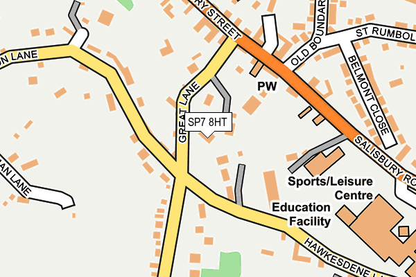 SP7 8HT map - OS OpenMap – Local (Ordnance Survey)
