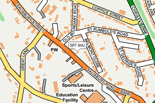 SP7 8HU map - OS OpenMap – Local (Ordnance Survey)