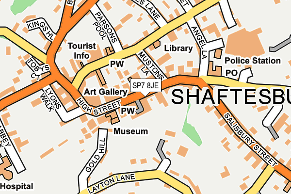Map of CRANBORNES OF SHAFTESBURY LIMITED at local scale