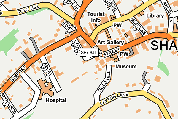 SP7 8JT map - OS OpenMap – Local (Ordnance Survey)