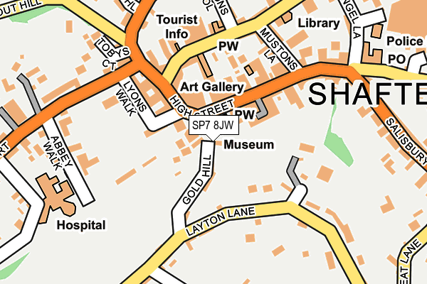 SP7 8JW map - OS OpenMap – Local (Ordnance Survey)