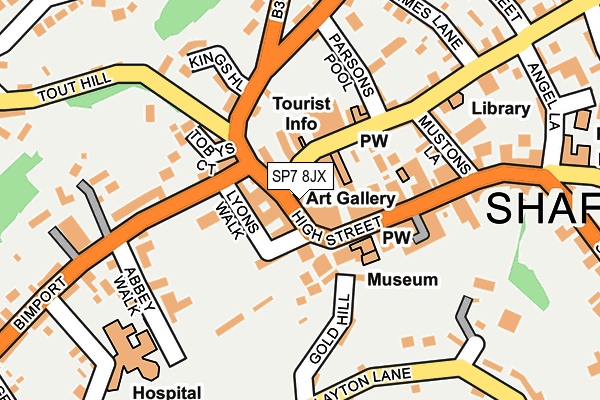 SP7 8JX map - OS OpenMap – Local (Ordnance Survey)