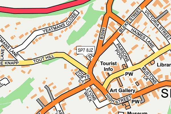 SP7 8JZ map - OS OpenMap – Local (Ordnance Survey)