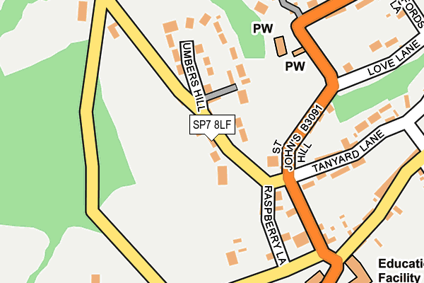 SP7 8LF map - OS OpenMap – Local (Ordnance Survey)