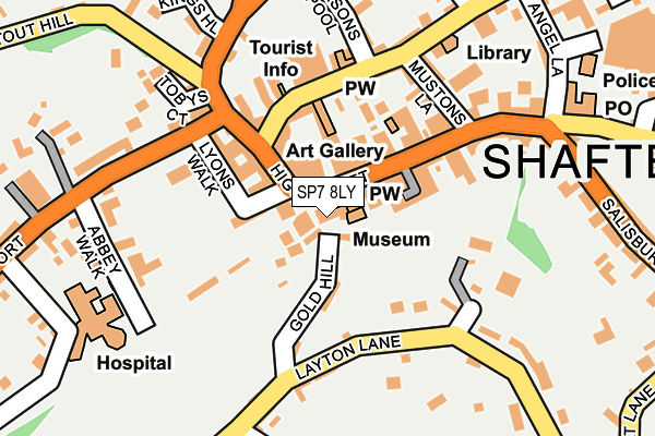 SP7 8LY map - OS OpenMap – Local (Ordnance Survey)