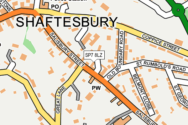 SP7 8LZ map - OS OpenMap – Local (Ordnance Survey)