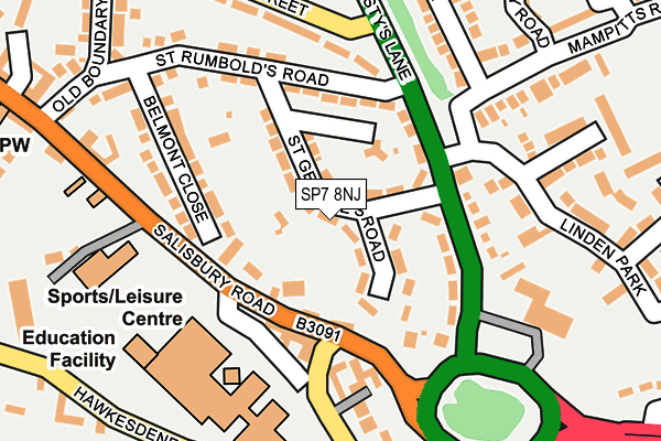 SP7 8NJ map - OS OpenMap – Local (Ordnance Survey)