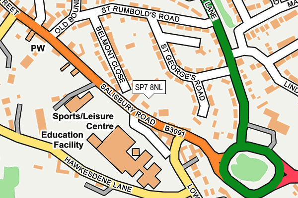 SP7 8NL map - OS OpenMap – Local (Ordnance Survey)