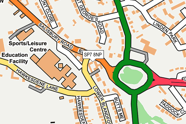 SP7 8NP map - OS OpenMap – Local (Ordnance Survey)