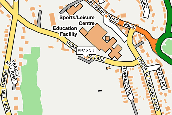 SP7 8NU map - OS OpenMap – Local (Ordnance Survey)