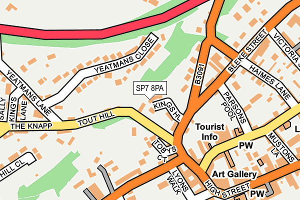 SP7 8PA map - OS OpenMap – Local (Ordnance Survey)