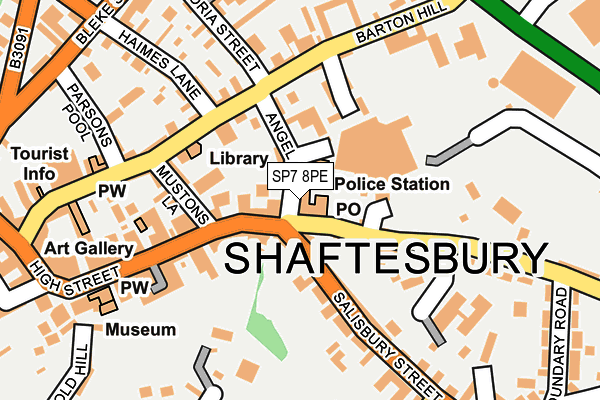 SP7 8PE map - OS OpenMap – Local (Ordnance Survey)