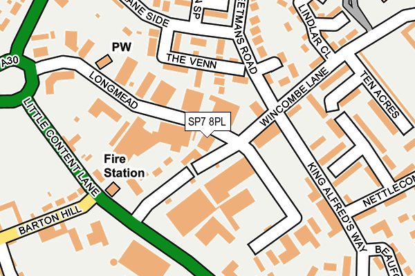 Map of THE MORTGAGE EXCHANGE (SHAFTESBURY) LIMITED at local scale