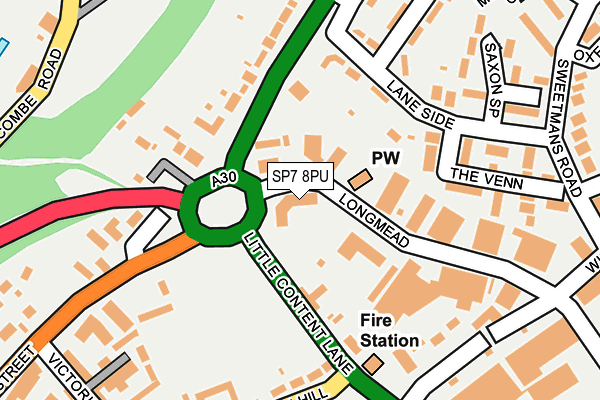 SP7 8PU map - OS OpenMap – Local (Ordnance Survey)