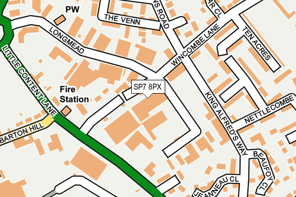 SP7 8PX map - OS OpenMap – Local (Ordnance Survey)