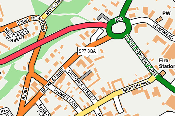 SP7 8QA map - OS OpenMap – Local (Ordnance Survey)