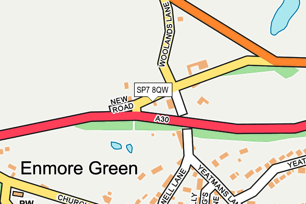 SP7 8QW map - OS OpenMap – Local (Ordnance Survey)