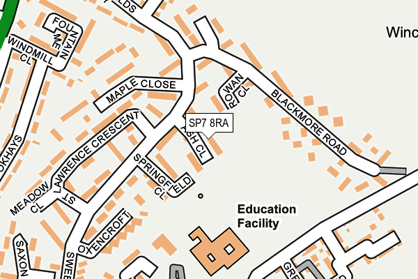 SP7 8RA map - OS OpenMap – Local (Ordnance Survey)