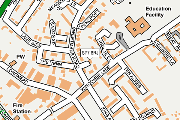 SP7 8RJ map - OS OpenMap – Local (Ordnance Survey)