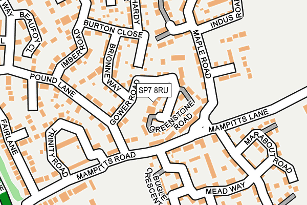 SP7 8RU map - OS OpenMap – Local (Ordnance Survey)