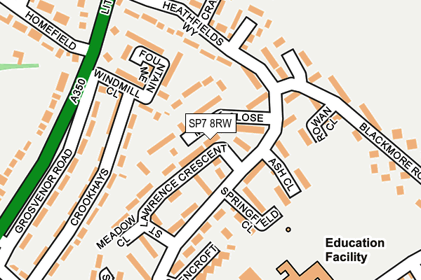 SP7 8RW map - OS OpenMap – Local (Ordnance Survey)