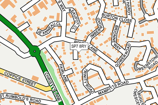 SP7 8RY map - OS OpenMap – Local (Ordnance Survey)