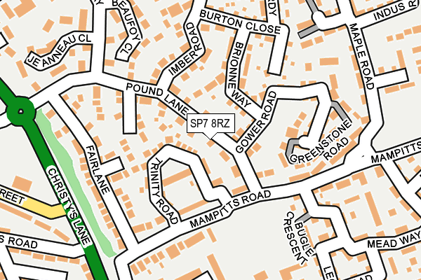 SP7 8RZ map - OS OpenMap – Local (Ordnance Survey)