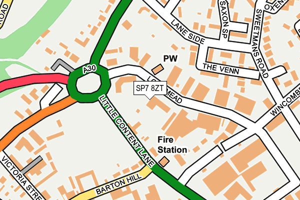 SP7 8ZT map - OS OpenMap – Local (Ordnance Survey)