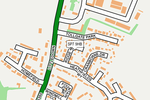 SP7 9HB map - OS OpenMap – Local (Ordnance Survey)
