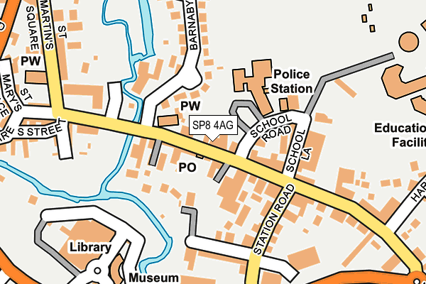 SP8 4AG map - OS OpenMap – Local (Ordnance Survey)