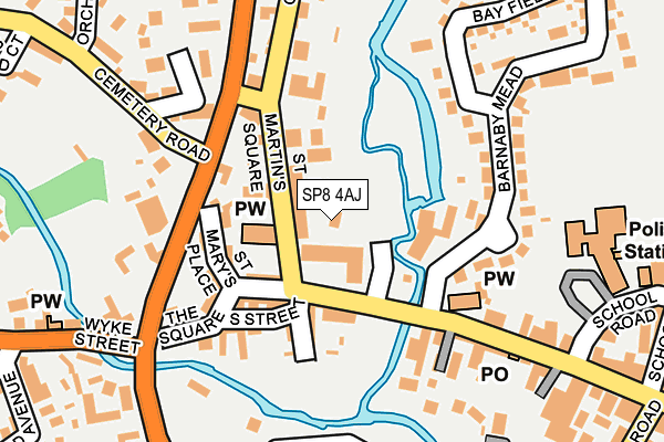 SP8 4AJ map - OS OpenMap – Local (Ordnance Survey)