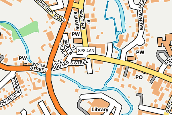 SP8 4AN map - OS OpenMap – Local (Ordnance Survey)