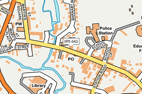 SP8 4AQ map - OS OpenMap – Local (Ordnance Survey)