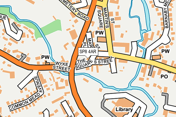 SP8 4AR map - OS OpenMap – Local (Ordnance Survey)