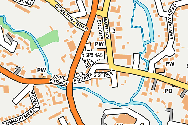 SP8 4AS map - OS OpenMap – Local (Ordnance Survey)