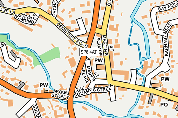 SP8 4AT map - OS OpenMap – Local (Ordnance Survey)