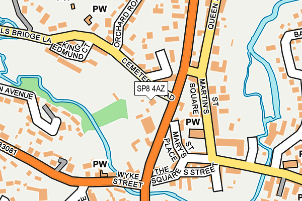 SP8 4AZ map - OS OpenMap – Local (Ordnance Survey)